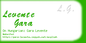 levente gara business card